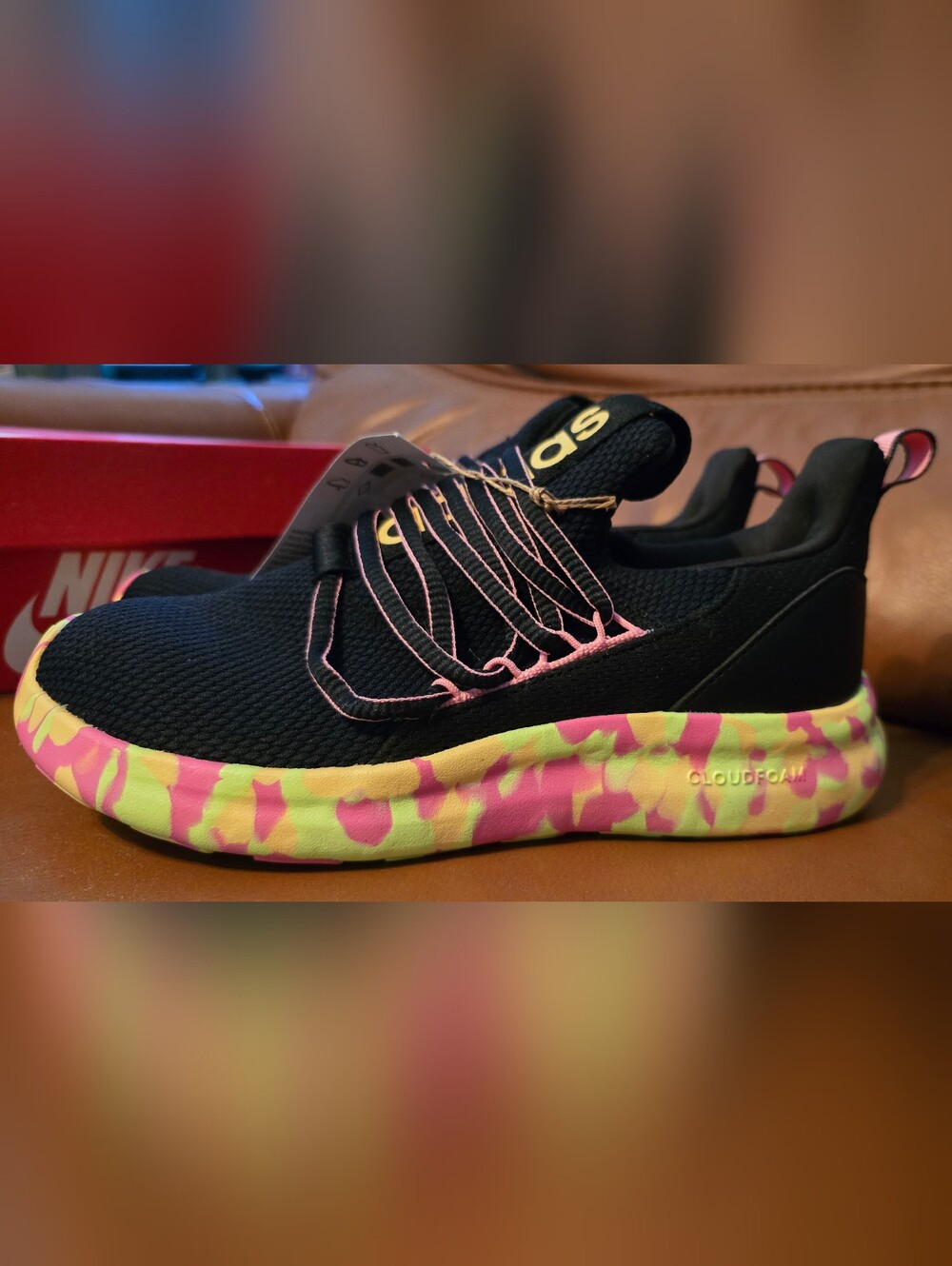 Adidas Lite Racer Adapt 7 Cloudfoam Sneakers size 5 youth 6 womens